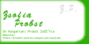 zsofia probst business card